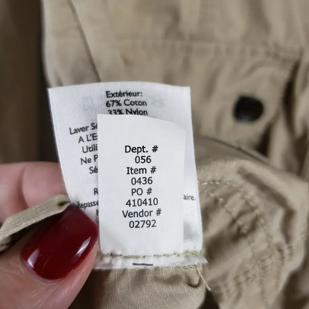 Eddie Bauer Men's L‎ Utility Jacket Beige Tan Utilitarian Gorpcore Lightweight